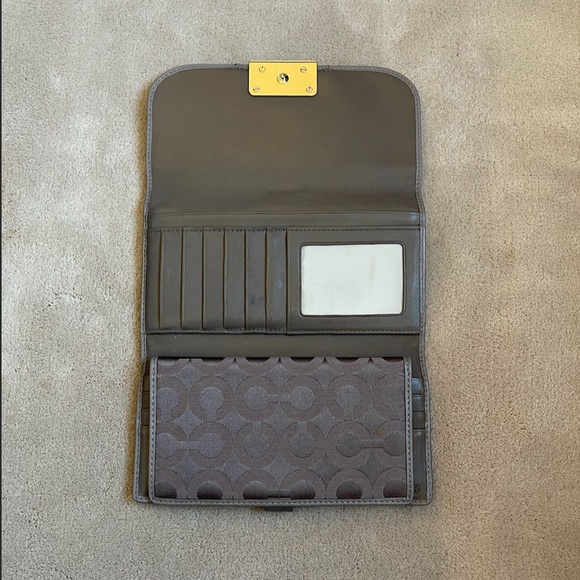 COACH Gray PopArt C Trifold Wallet - Picture 10 of 11